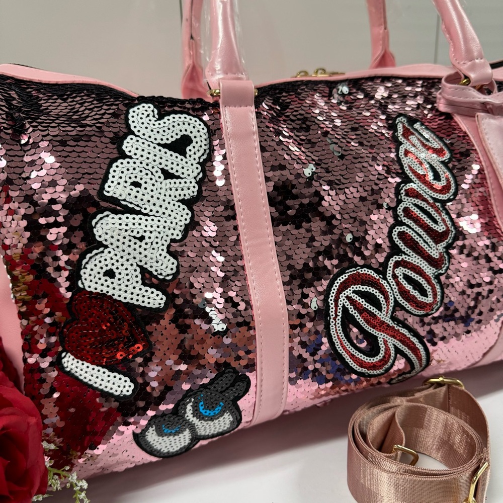 SALE I ♥️ PARIS SEQUIN TRAVEL BAG - Picture 4 of 13